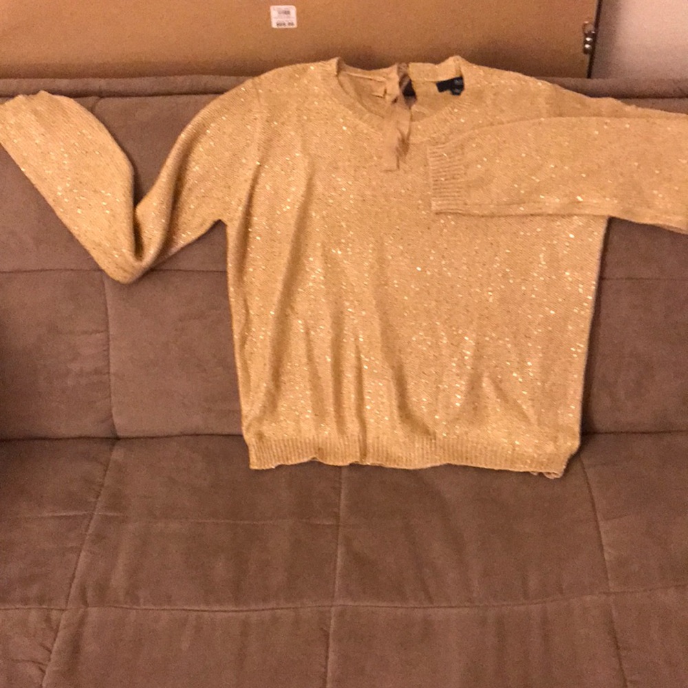 ANA Gold Sequin Sweater